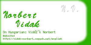 norbert vidak business card
